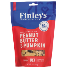 FINLEYS: Peanut Butter Pumpkin Crunchy Dog Biscuits, 12 oz