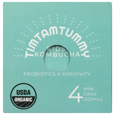 TIM TAM TUMMY: Grape Day To Shine Kids Kombucha 4Pk, 30 fo