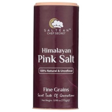 SALTEAN CHEF SECRET: Himalayan Pink Salt Cardboard Shaker, 5.98 oz