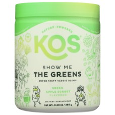 KOS: Show Me The Greens Green Apple Sorbet Flavored, 10 oz