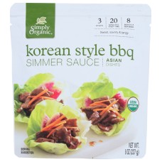SIMPLY ORGANIC: Korean BBQ Simmer Sauce, 8 oz
