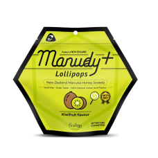 MANUDY: Manuka Honey Sweets Lollipops Kiwifruit Flavour, 1 bg