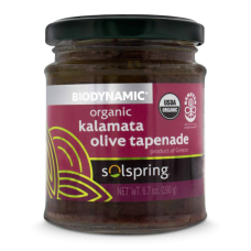SOLSPRING: Biodynamic Organic Kalamata Olives and Tapenade, 6.7 oz