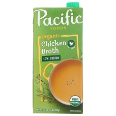 PACIFIC FOODS: Low Sodium Organic Free Range Chicken Broth, 32 oz