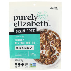 PURELY ELIZABETH: Grain Free Vanilla Almond Butter Granola, 8 oz