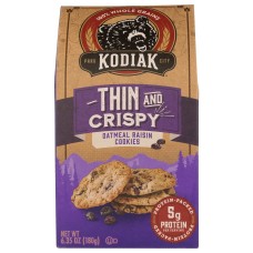 KODIAK: Thin and Crispy Oatmeal Raisin Cookies, 6.35 oz