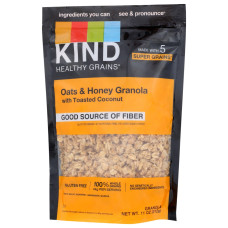 KIND: Oats and Honey Granola with Toasted Coconut, 11 oz