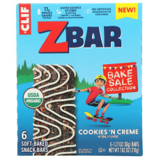 CLIF KID: Cookies N Creme Zbar 6Pc, 7.62 oz
