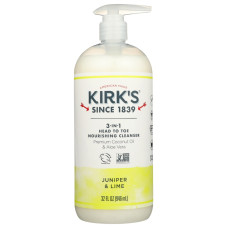 KIRKS: 3 In 1 Head to Toe Nourishing Cleanser Juniper Lime, 32 oz KIRKS: 3 In 1 Head to Toe Nourishing Cleanser Juniper Lime, 32 oz