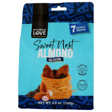 KITCHEN AND LOVE: Sweet Nest Almond Dark Chocolate, 3.5 oz KITCHEN AND LOVE: Sweet Nest Almond Dark Chocolate, 3.5 oz
