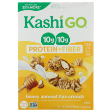 KASHI GO: Protein and Fiber Honey Almond Flax Crunch Cereal, 17.7 oz
