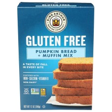 KING ARTHUR: Gluten Free Pumpkin Bread Muffin Mix, 12 oz