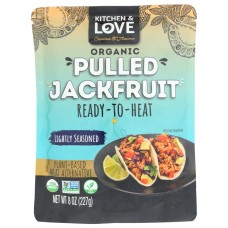 KITCHEN AND LOVE: Lightly Seasoned Organic Pulled Jackfruit, 8 oz