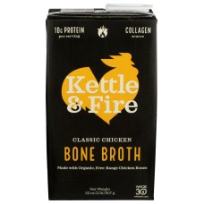 KETTLE AND FIRE: Chicken Bone Broth, 32 oz