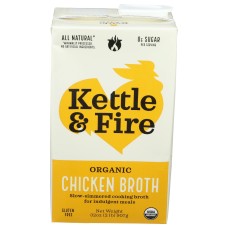 KETTLE AND FIRE: Chicken Cooking Broth, 32 oz