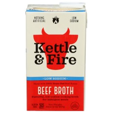 KETTLE AND FIRE: Low Sodium Beef Cooking Broth, 32 oz