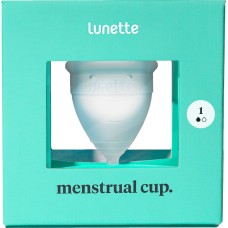 LUNETTE: Menstrual Cup Clear Sz1, 1 ea
