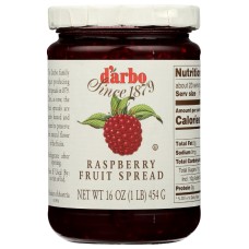 DARBO: Fruit Spread Fruit Raspberry, 16 OZ