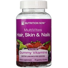 NUTRITION NOW: MultiVites Gummy Vitamins For Hair Skin And Nails, 70 pc