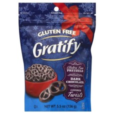 GRATIFY: Dark Chocolate Covered Twists Pretzel, 5.50 oz