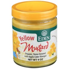 EDEN FOODS: Yellow Mustard Glass Jar, 9 OZ