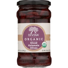 DIVINA: Olive Kalamata Sliced Organic, 5.6 OZ