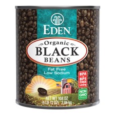 EDEN FOODS: Black Beans Organic, 108 OZ
