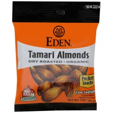 EDEN FOODS: Tamari Almonds Pocket Snacks Organic, 1 OZ