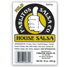PABLITOS SALSA CO.: House Salsa Mild, 16 oz