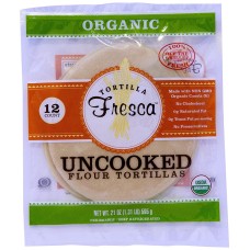 TORTILLA FRESCA: Organic Uncooked Flour Tortillas, 21 oz
