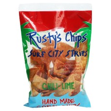 RUSTY'S: Chili Lime Corn Chips, 4 oz