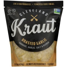 CLEVELAND KRAUT: Roasted Garlic Sauerkraut, 16 oz