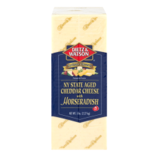 DIETZ AND WATSON: New York State Aged Cheddar Cheese with Horseradish, 5 lb