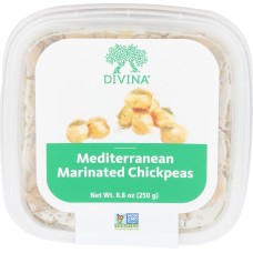 DIVINA: Mediterranean Marinated Chickpeas Deli Cup, 8.80 oz