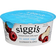 SIGGIS: No Added Sugar Raspberry and Apple Yogurt, 4.40 oz