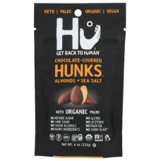 HU: Chocolate Covered Hunks Almonds and Sea Salt, 4 oz
