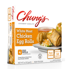 CHUNG'S GOURMET QUALITY: White Meat Chicken Egg Rolls 4 Count, 12 oz