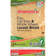 JOSEPHS: All Natural Flax, Oatbran and Whole Wheat Lavash Bread, 9 oz