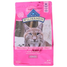 BLUE BUFFALO: Wilderness Adult Cat Food Salmon Recipe, 4 lb