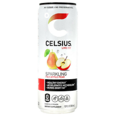 CELSIUS: Sparkling Fuji Apple Pear Energy Drink, 12 fl oz