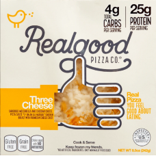 REAL GOOD FOODS CO.: Three Cheese Pizza, 8.50 oz