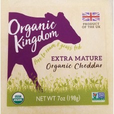 ORGANIC KINGDOM: Extra Mature Organic Cheddar Cheese, 7 oz