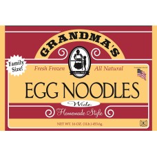 GRANDMA'S FROZEN NOODLES: Egg Noodles Wide, 16 oz