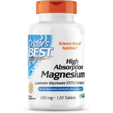 DOCTORS BEST: High Absorption Magnesium 100 mg, 120 tb
