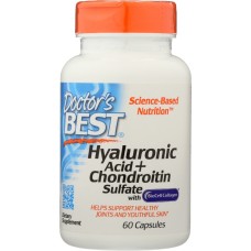 DOCTORS BEST: Hyaluronic Acid + Chondroitin Sulfate with BioCell Collagen, 60 CP