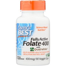 DOCTORS BEST: Fully Active Folate 400 With Quatrefolic, 90 vc