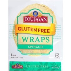 TOUFAYAN: Gluten Free Spinach Wraps, 11 oz