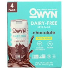 OWYN: Dairy-Free Chocolate Beverage 4 Pack, 34 oz