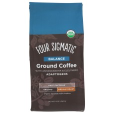 FOUR SIGMATIC: Balance Coffee with Ashwagandha & Eleuthero Adaptogens, 12 OZ