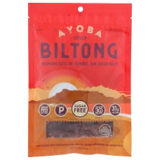AYOBA: Spicy Biltong Air Dried Beef, 2 oz